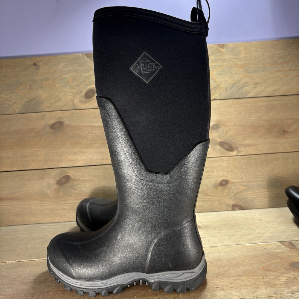 muck boot arctic sport II tall boots womens size 7 shoes black rain snow boots